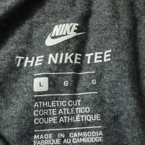 Nike The Tee Short Sleeve Shirt Gray Men's Size Large - Picture 3 of 3